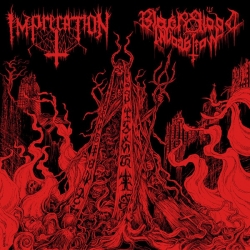 IMPRECATION / BLACK BLOOD INVOCATION split ‎LP (BLACK)